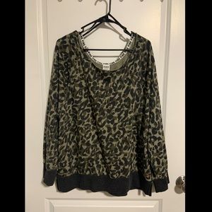 Off the shoulder sweatshirt